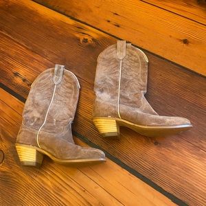 Wolverine suede cowgirl boots